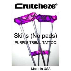 Crutcheze Skins Underarm Crutch and Grip Covers No Pads Purple Tribal 