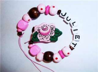 DELUXE Personalized Pacifier Holders Clips WOODEN BEADS  