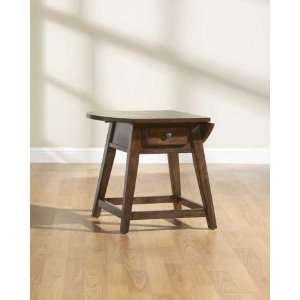 Broyhill Attic Rustic Oak Splay Leg End Table 