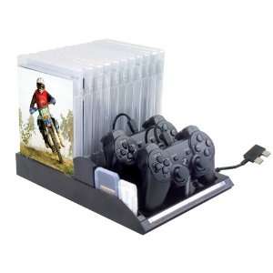  PS3 Dual Charging Station and Organizer Video Games