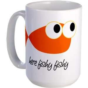 Little Fishy Humor Large Mug by 