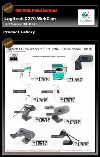 Logitech HD Pro Webcam C270 720p 100% official   White  