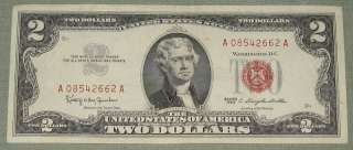 1963 TWO DOLLAR UNITED STATES NOTE AU 2662A  