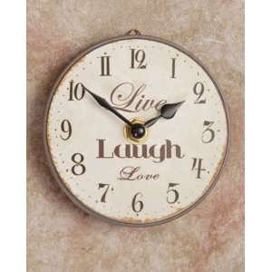  Live, Laugh, Love   Small Wooden Clock