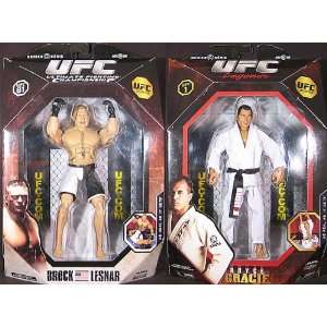 PACKAGE DEAL** BROCK LESNAR & ROYCE GRACE   UFC DELUXE 0 UFC TOY MMA 