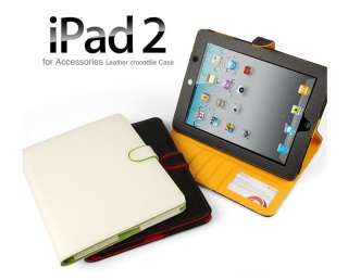 New Apple iPad 2 Two Tone Leather Case Cover Stand  
