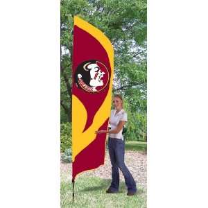   FSU Seminoles Applique Embroidered House Yard Tall Team Flag W/Pole