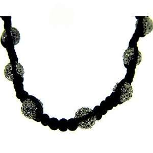   : New black & gunmetal hip hop disco ball shamballa necklace: Jewelry