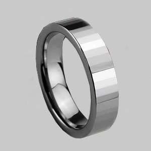    8 MM Tungsten Carbide Ring With Intersecting Grooves Jewelry