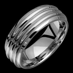  Sphere   size 13.50 Titanium Ring with 14K White Gold 