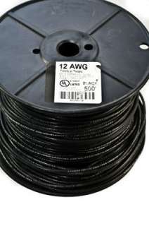 12 AWG THHN/THWN 2 Copper Wire 600 volts Black E194031  