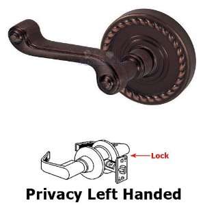  Privacy ornate left handed lever with rope rosette in oil 