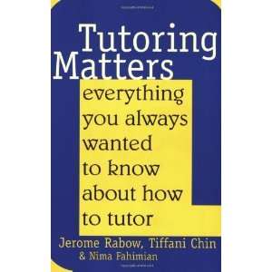   Wanted To Know About How To Tutor [Paperback] Jerome Rabow Books