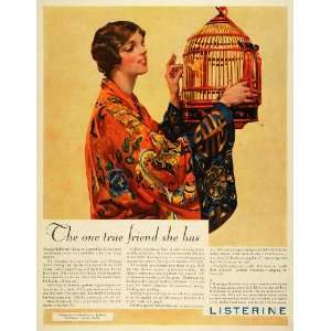  1929 Ad Listerine Mouth Wash Breath Bird Cage Halitosis 