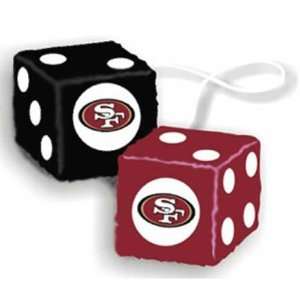  San Francisco 49ers NFL 3 Car Fuzzy Dice Everything Else