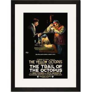  Black Framed/Matted Print 17x23, The Trail of the Octopus 