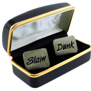 Slam Dunk Basketball Pewter Cufflinks Gift Boxed