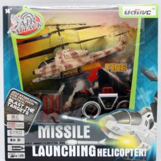 BEST MISSILE LAUNCHING 3.5 CH Remote Control R/C Helicopter NIB u809 