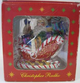 Christopher Radko Candy Ride Santa II Ornament B12  