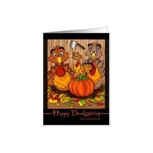  Turkeys in a Barn   Thanksgiving Card for Grandchildren 