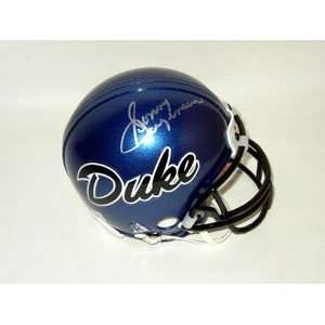  Autographed Sonny Jurgensen Mini Helmet   Duke Blue Devils 