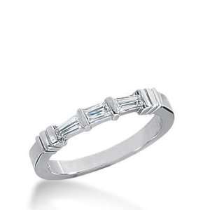 Diamond Wedding Ring 1 Straight Baguette 0.14 ct 2 Tapered Baguette 0 