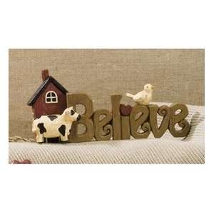  Country Table Sign   Believe Home & Kitchen