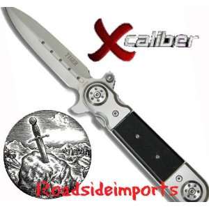  SWITCH TO A SILVER XCALIBER G 10 EDITION KNIFE W/ SPRING 