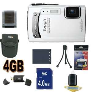  Olympus TG 310 14 MP Digital Camera (White) (228070) 4GB 