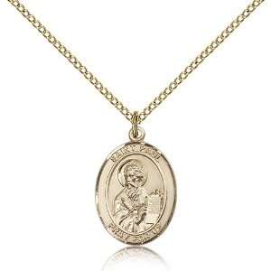 Gold Filled St. Saint Paul the Apostle Medal Pendant 3/4 x 1/2 Inches 