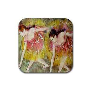  Ballet Dancers By Edgar Degas Square Coasters   Set of 4 