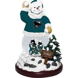  San Jose Sharks NHL Snowfight Snowman Figurine: Sports 