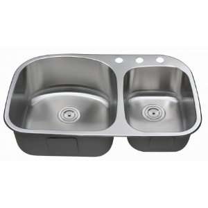   Gauge Double Bowl Undermount Kitchen Sink Fits 36 or Larger Cabinets