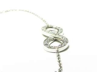 Auth TIFFANY＆CO PT950 Platinum Diamond Tiffany Infinity Bracelet w 