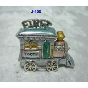  First Tooth Train Jewelry Trinket Box 1.75in Hin: Home 
