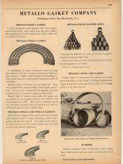 Metallo Gasket Dubb Pipe Oil Cracking Asbestos 1936 AD  