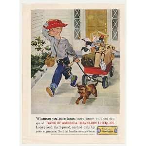   : 1961 Boy Leaving Home art Bank of America Print Ad: Home & Kitchen