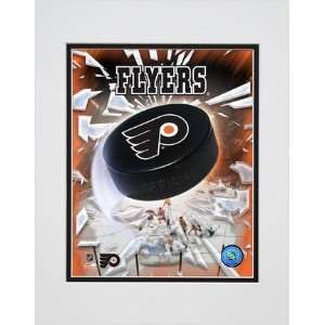  Philadelphia Flyers 2005 Logo / Puck Double Matted 8 X 