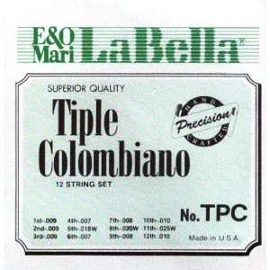 La Bella Tiple Columbiano Plain Steel/Nickel Wound, TPC 