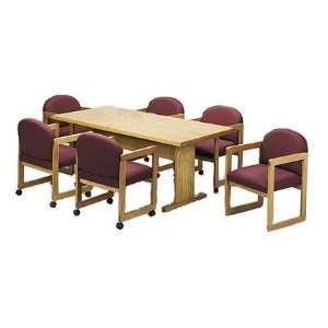  Lesro Rectangular Table   Trestle Base: Furniture & Decor