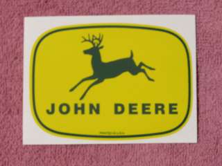 RARE 1957 1968 JOHN DEERE PRINTED IN U.S.A DECAL STICKER 4 LEGGED DEER 