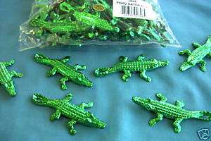 DOZEN GREEN ALLIGATOR TRINKETS70mmBULK GATORS  