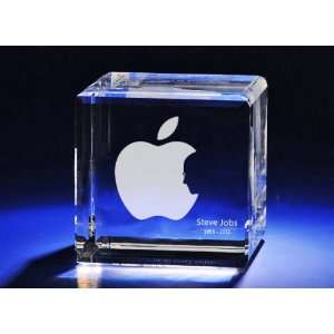  New Unique Steve Jobs Memorial Crystal Cube