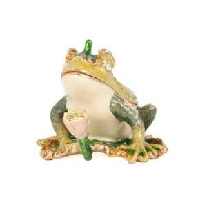  Treasured Trinket Box   Frog Prince sitting on Leaf