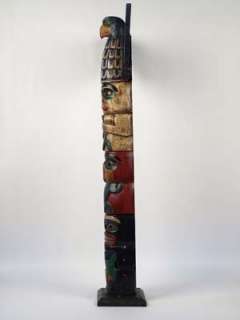 Foot Solid Wood Replica Totem Pole   Bald Eagle  