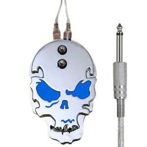 Tattoo Supply Power Footswitch Blue Skull Foot Pedal Kit   Blue Eyes 