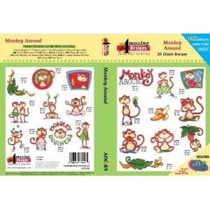  Monkey Around Embroidery Designs by Amazing Designs on a 