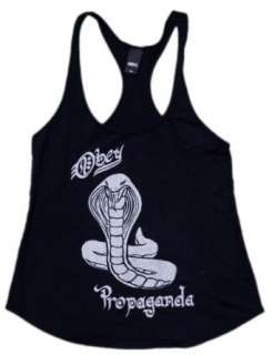   Cobra Womens Slouchy Tank Top In Jet Black By Obey Clothing Clothing