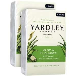  Yardley London Fresh Aloe 4 Bar, 4.25 oz, 2 ct (Quantity 