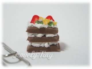 StrawberryChoc Mille Feuille Dollhouse miniature Bakery  